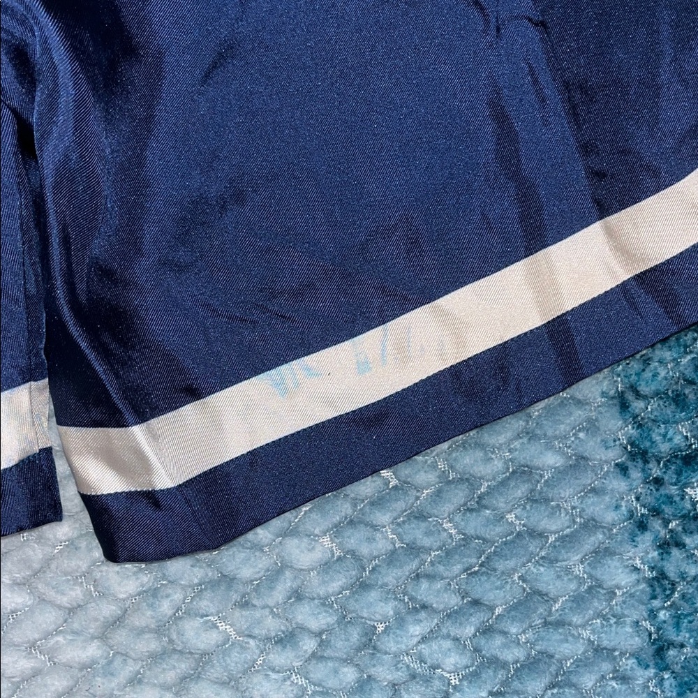 Casablanca Men's Navy Blue Silk Shorts - Picture 10 of 10